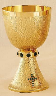 Gold Chalice With Deep Well Paten